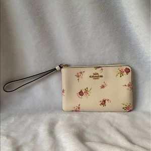 Coach floral wristlet